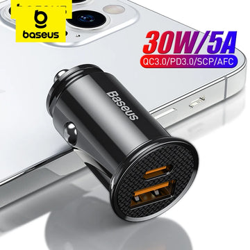 Choks 30W USB Car Charger Quick Charge 4.0 3.0 FCP SCP USB